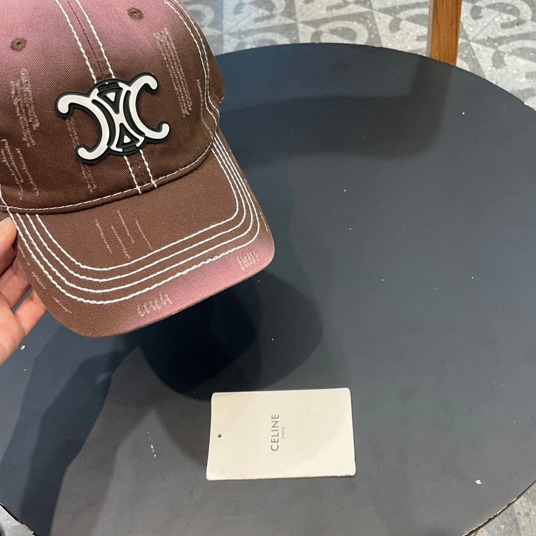 BASEBALL CAP MODEL 650511 IN BROWN TO PINK OMBRE COTTON