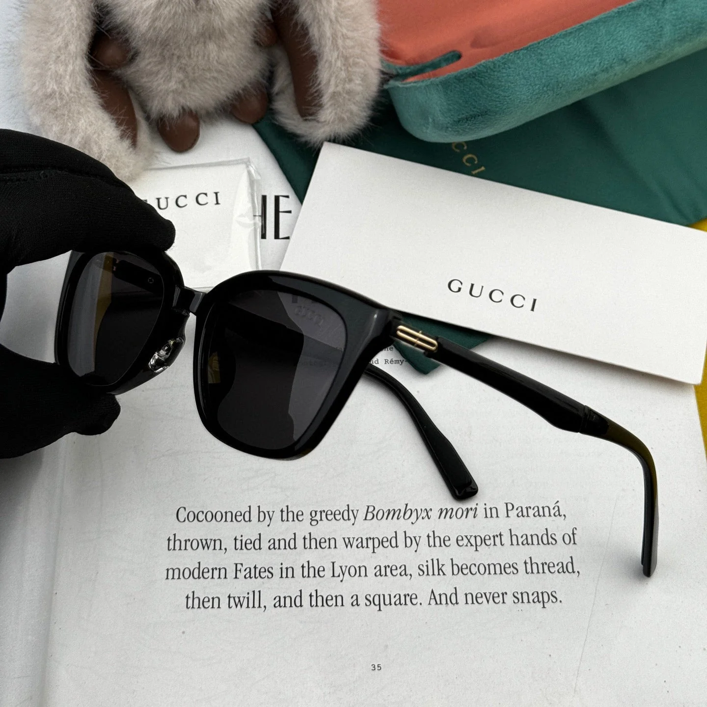 FOLDABLE SQUARE FRAME SUNGLASSES G4319 IN ACETATE