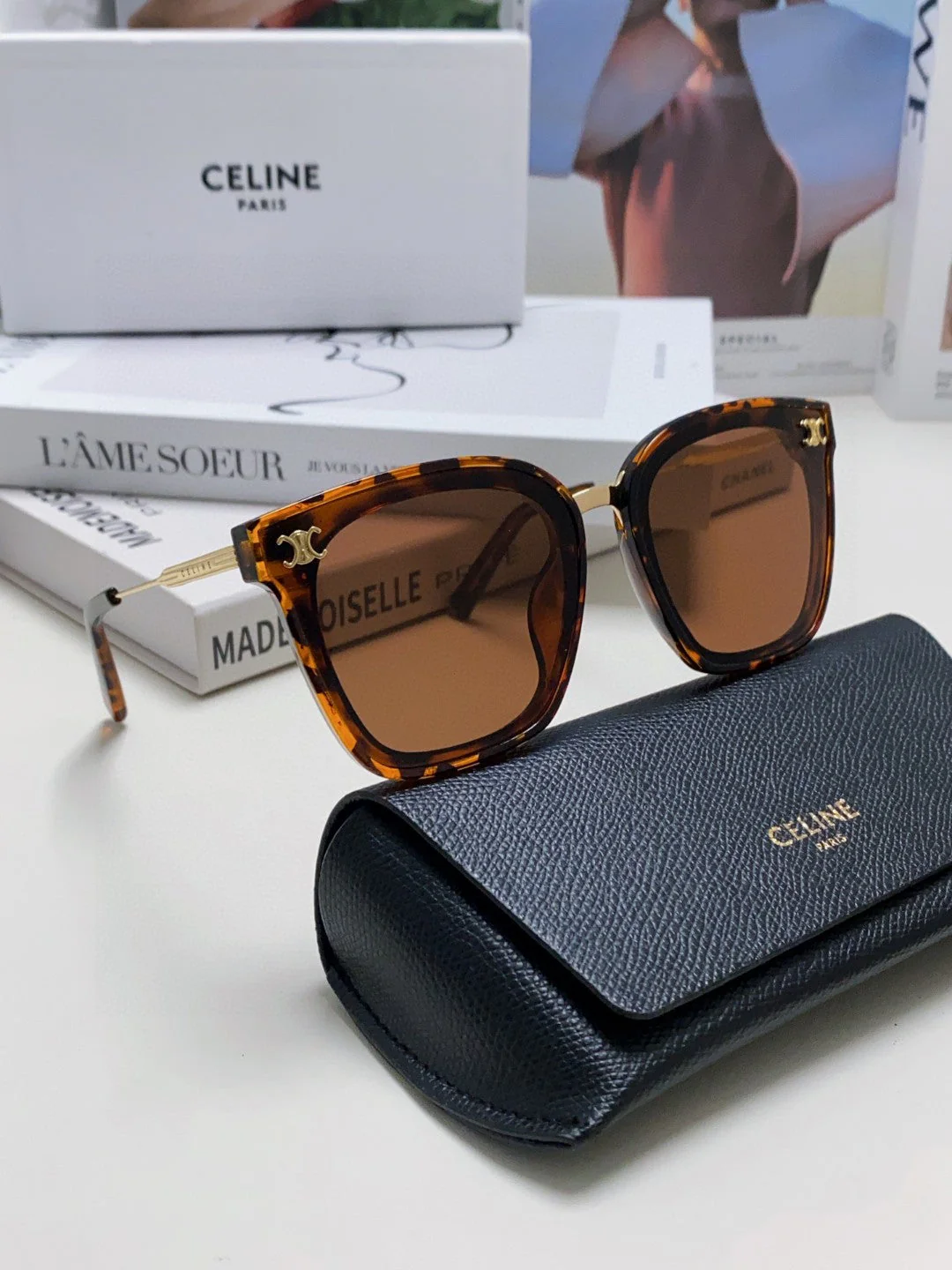 TRIOMPHE SUNGLASSES 548590 IN HAVANA ACETATE
