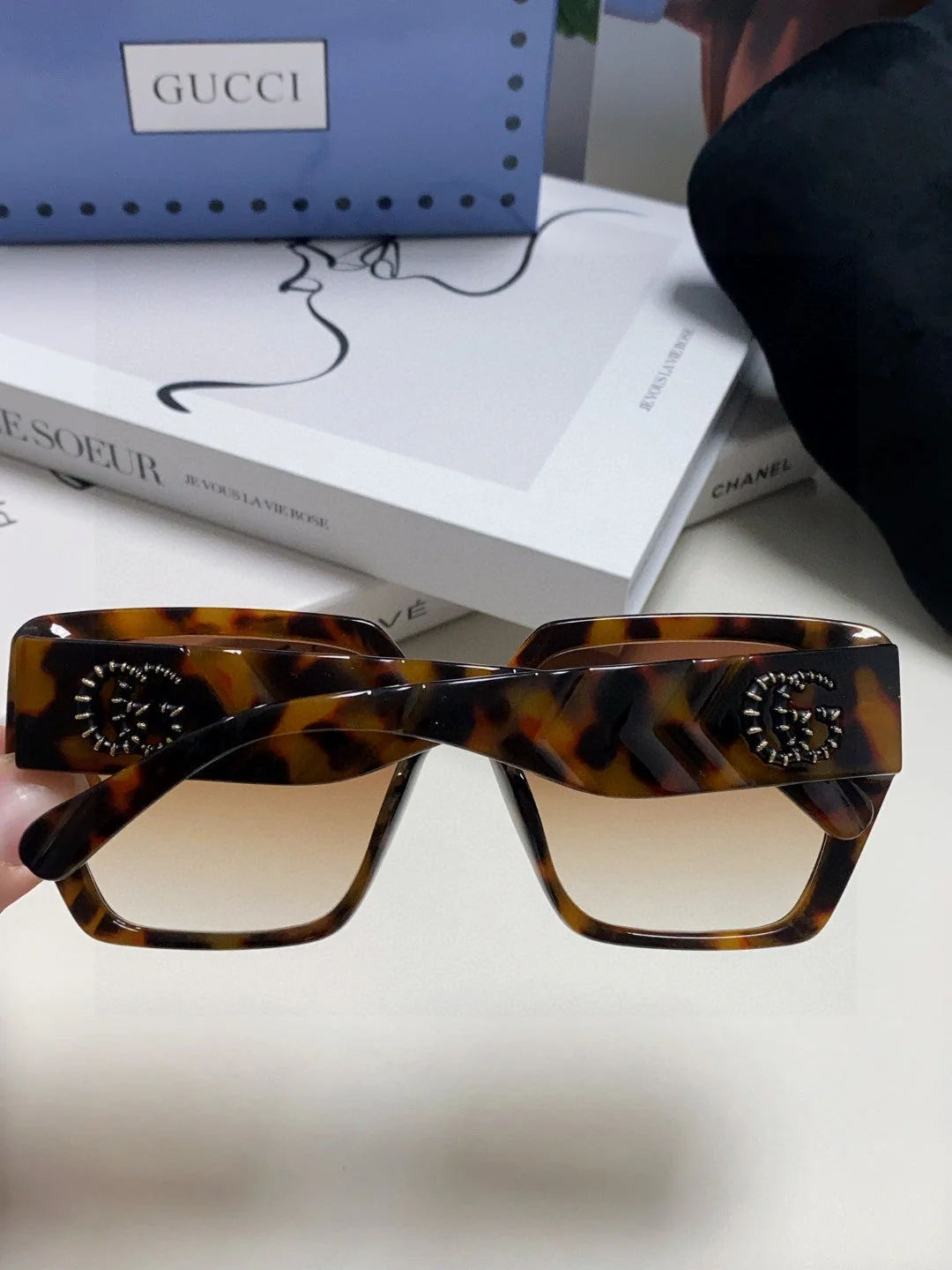 SQUARE FRAME SUNGLASSES 570209 IN ACETATE