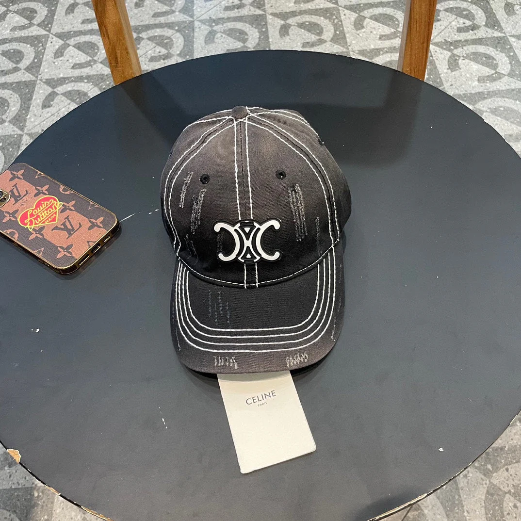 BASEBALL CAP MODEL 650510 IN BLACK OMBRE COTTON