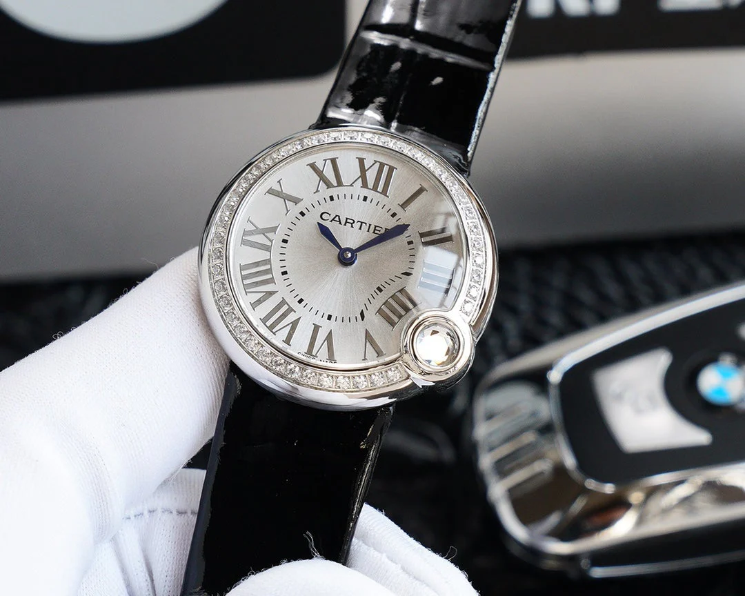 BALLON BLANC 33MM AUTOMATIC STEEL CASE ARABIC NUMERALS