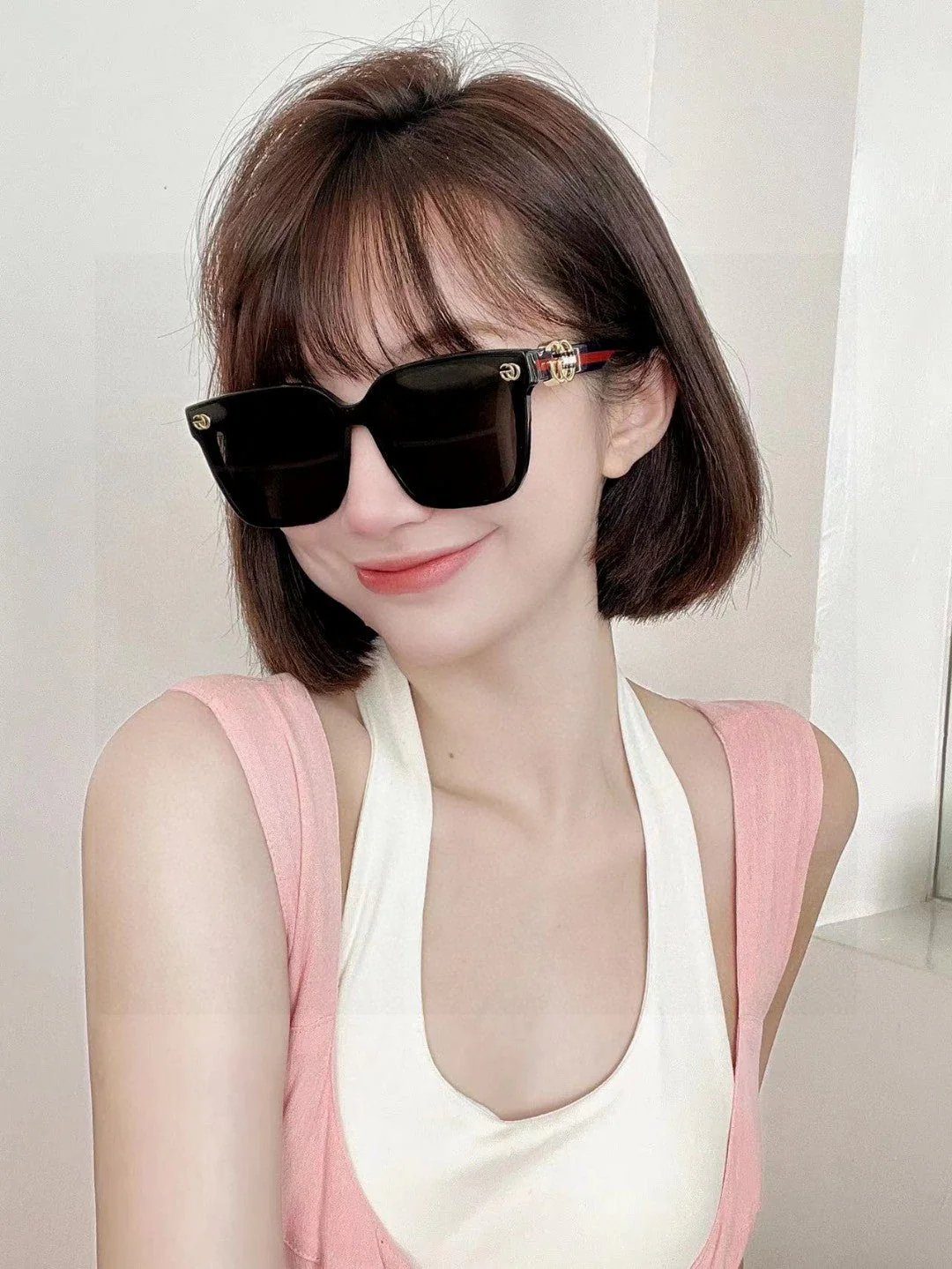 EMBOSSED LOGO BUTTERFLY FRAME SUNGLASSES 576876 IN ACETATE