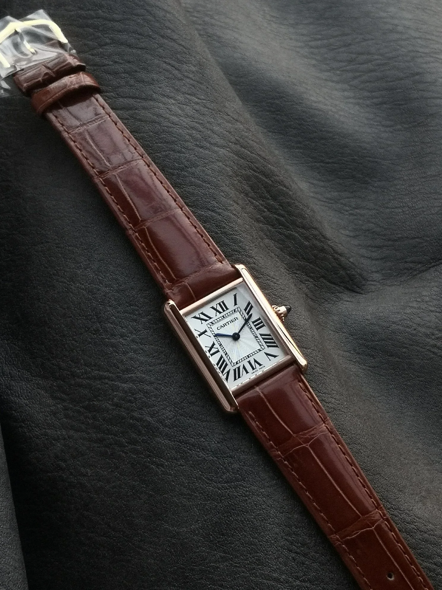 TANK MUST PINK GOLD BURGUNDY CROCODILE
