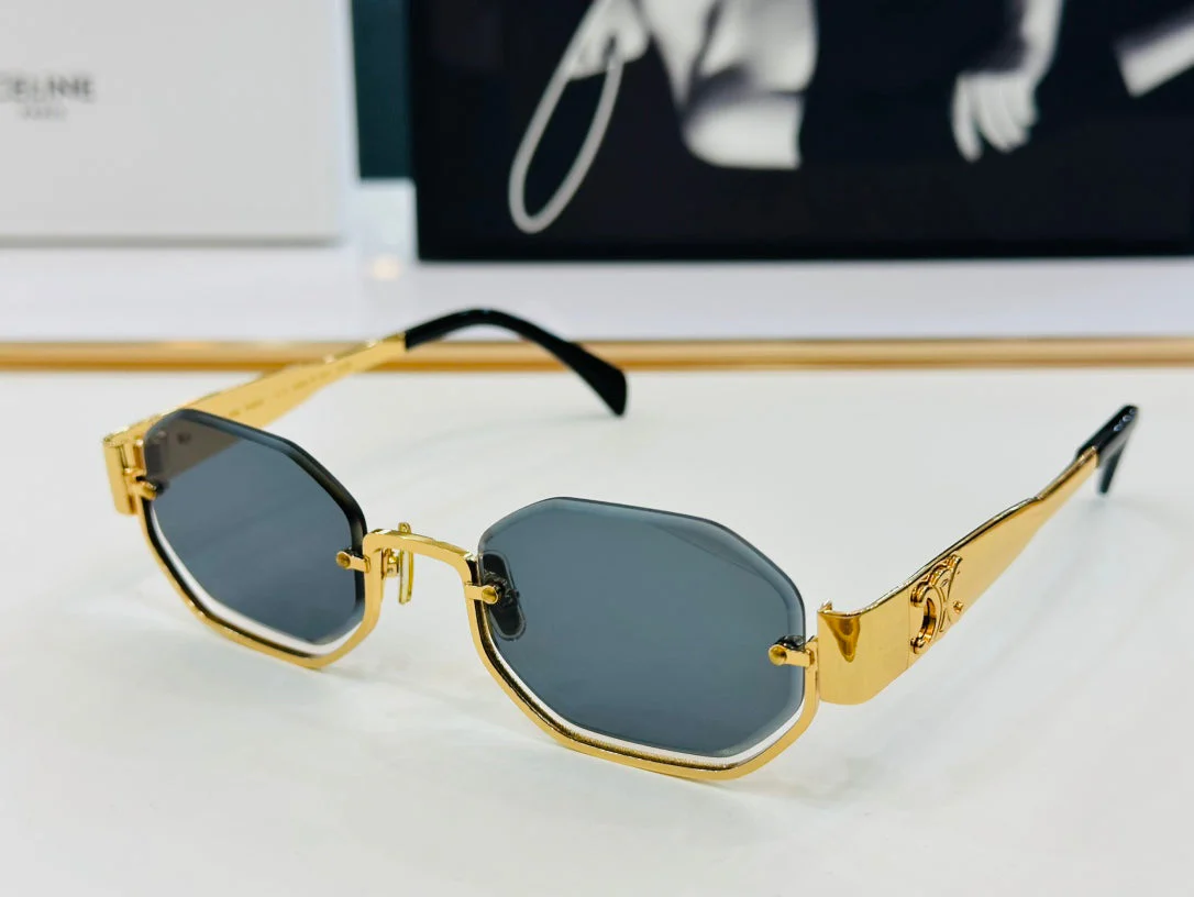 TRIOMPHE SEMI-RIMLESS SUNGLASS CL42118 IN METAL