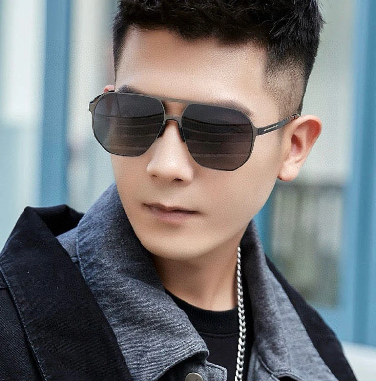 LOW NOSE BRIDGE FIT SUNGLASSES G3807 IN METAL