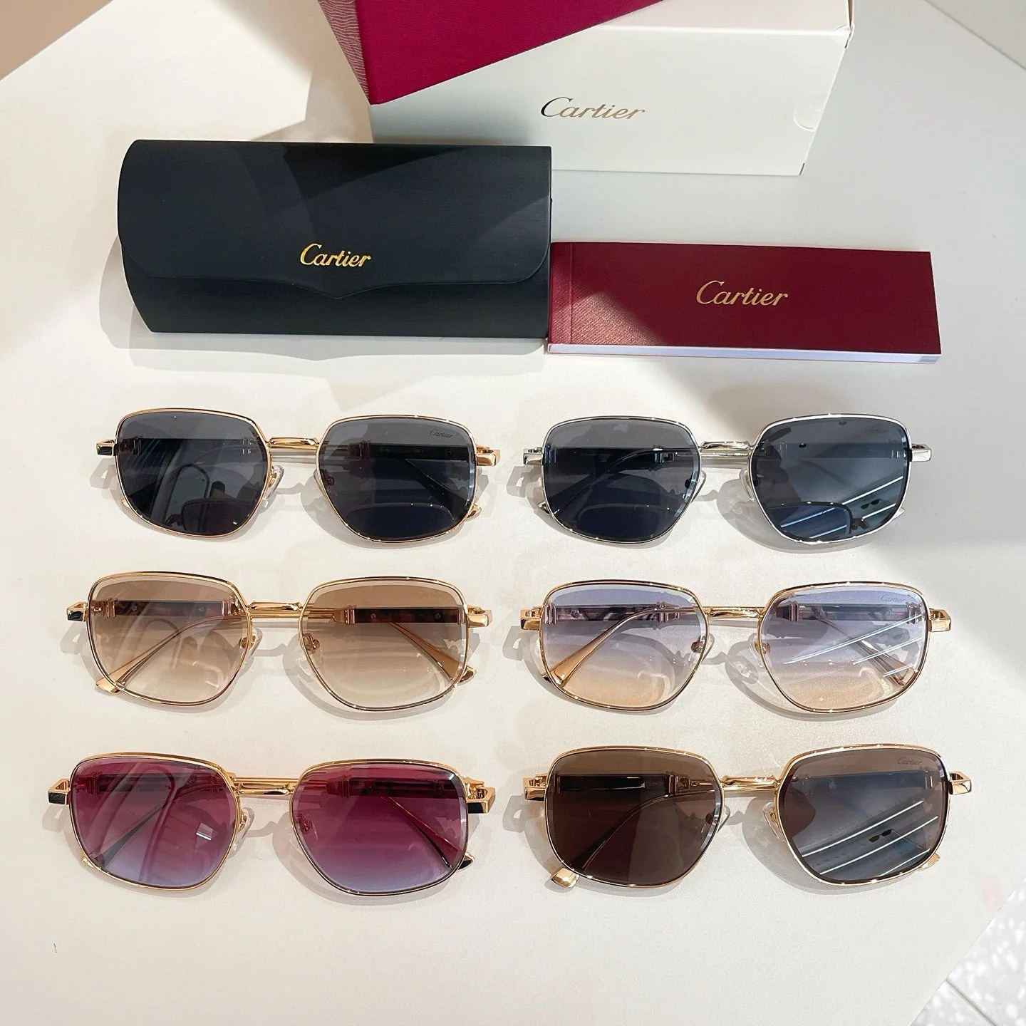 PREMIÈRE SQUARE FRAME SUNGLASSES CT0485S IN METAL