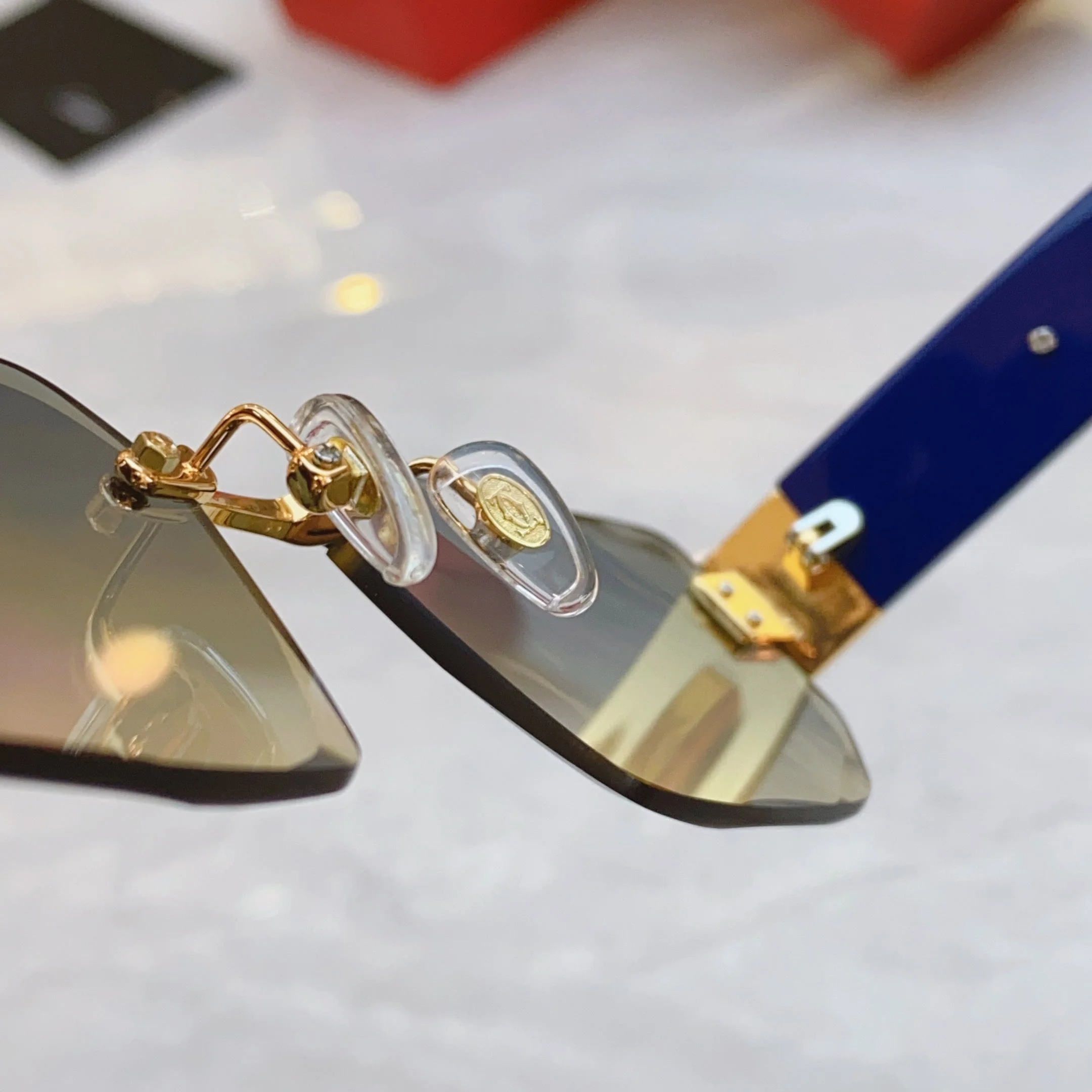 PANTHÈRE GEOMETRIC SUNGLASSES CT0637S IN METAL AND ACETATE
