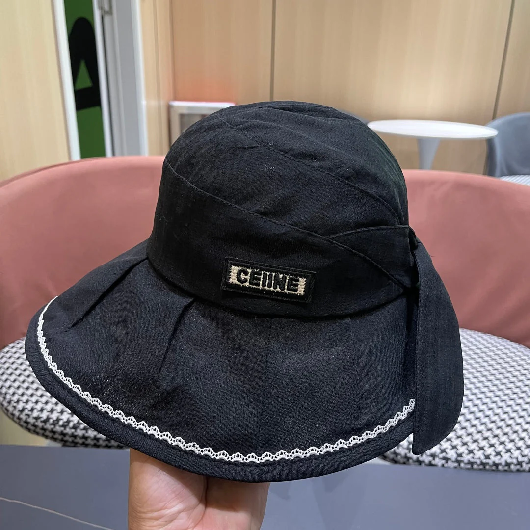 BUCKET HAT MODEL 650274 IN BLACK TEXTURED FABRIC