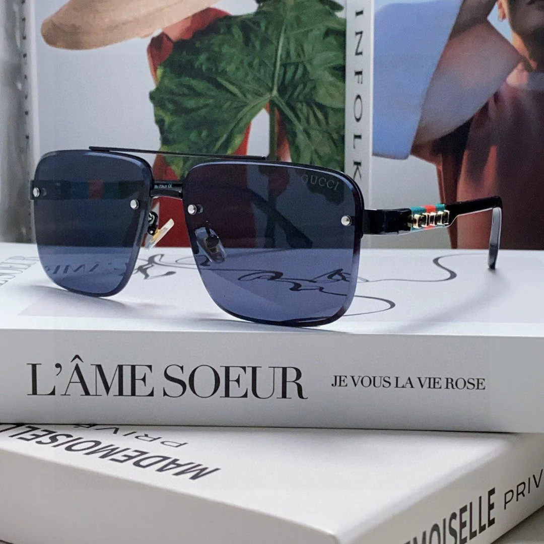 RECTANGULAR FRAME SUNGLASSES 576873 IN METAL