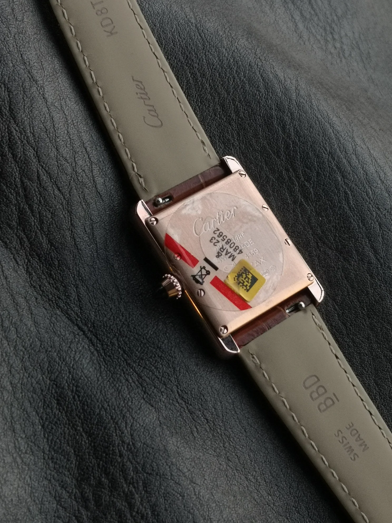 TANK MUST PINK GOLD BURGUNDY CROCODILE