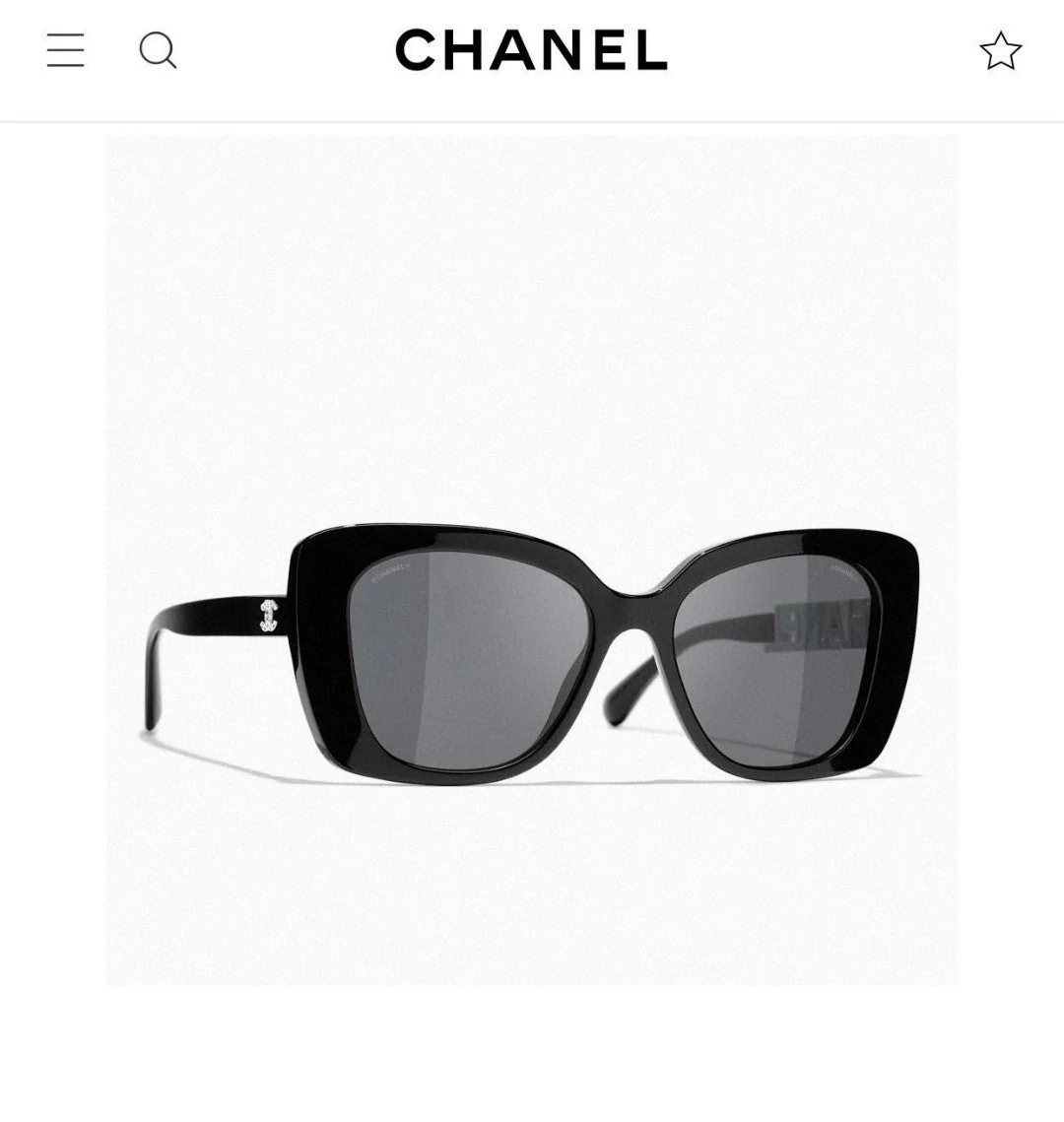 BUTTERFLY SUNGLASSES 641815 IN BLACK ACETATE WHITE METAL LOGO