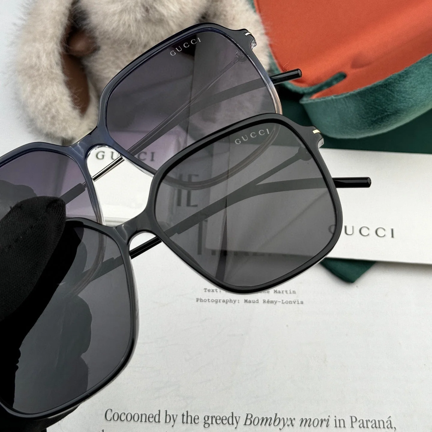 SQUARE FRAME SUNGLASSES G9747 IN ACETATE AND METAL