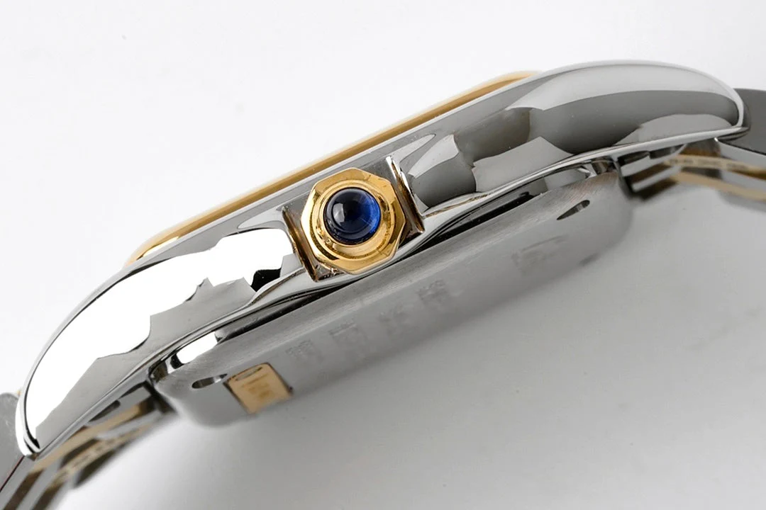 PANTHERE DE CARTIE 22MM QUARTZ GOLD STEEL WHITE DIAL