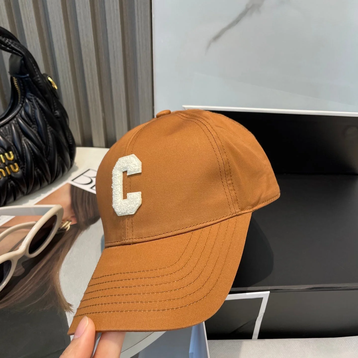 BASEBALL CAP MODEL650751 IN BURNT ORANGE COTTON