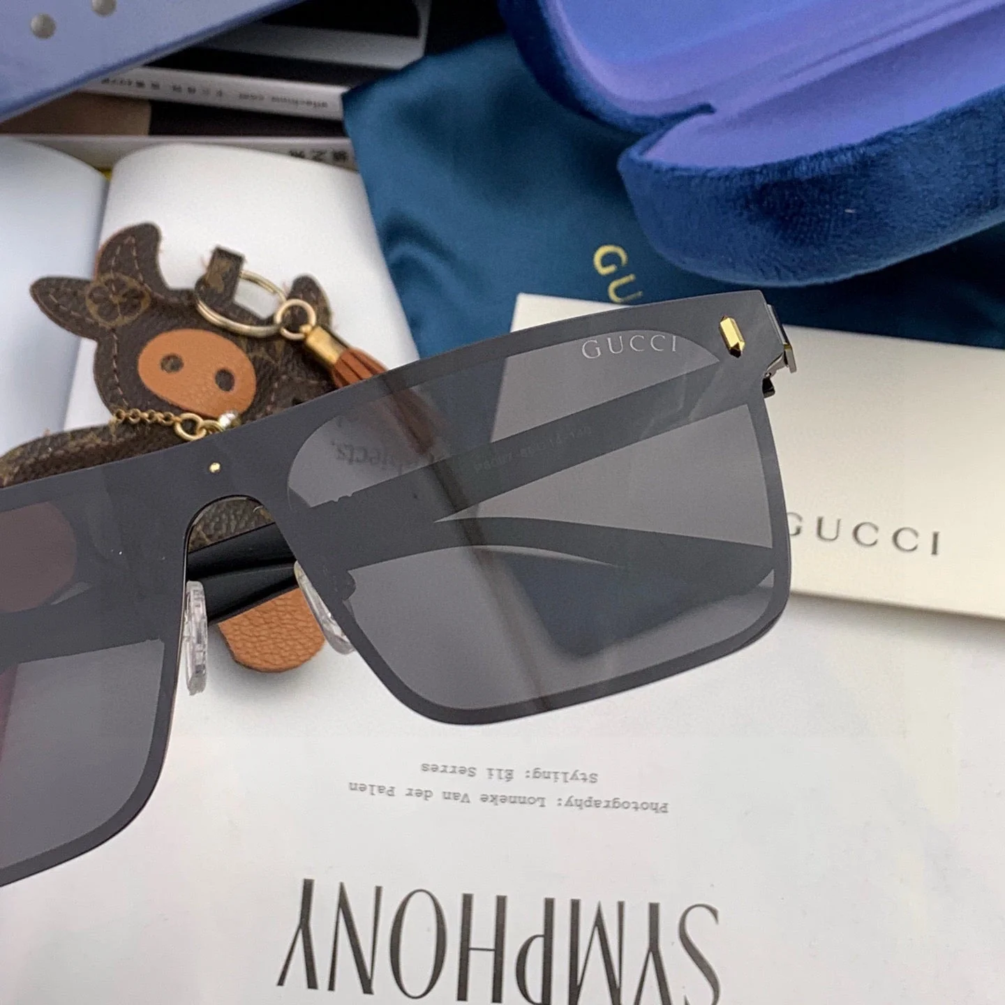 RECTANGULAR FRAME SUNGLASSES G7809 IN METAL