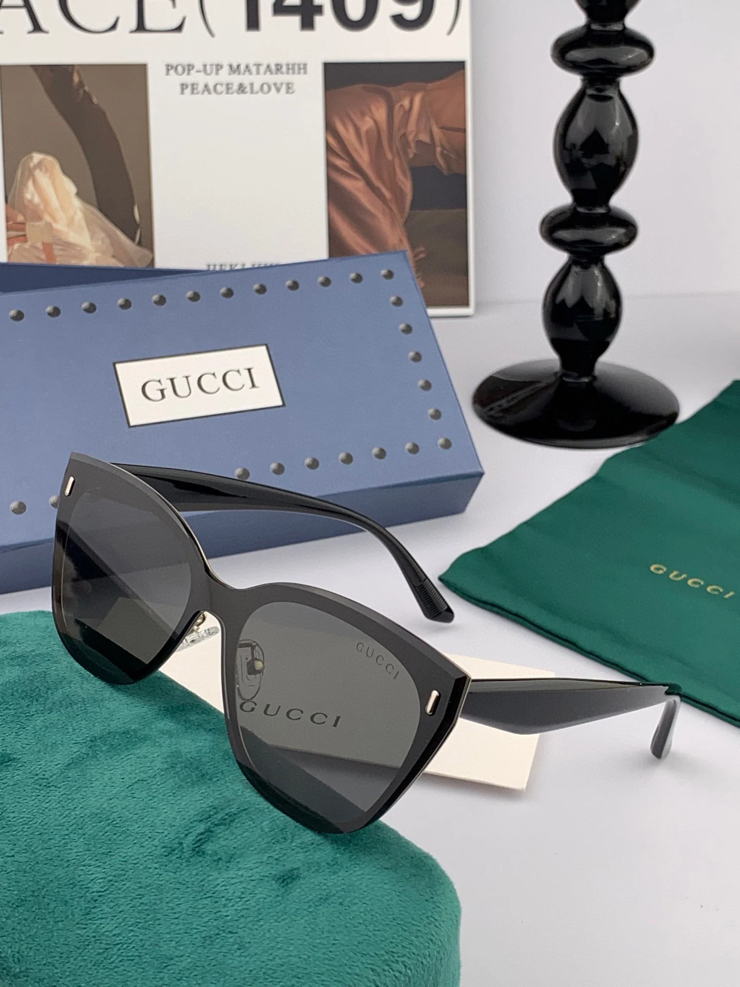 CAT-EYE FRAME SUNGLASSES G3322 IN ACETATE