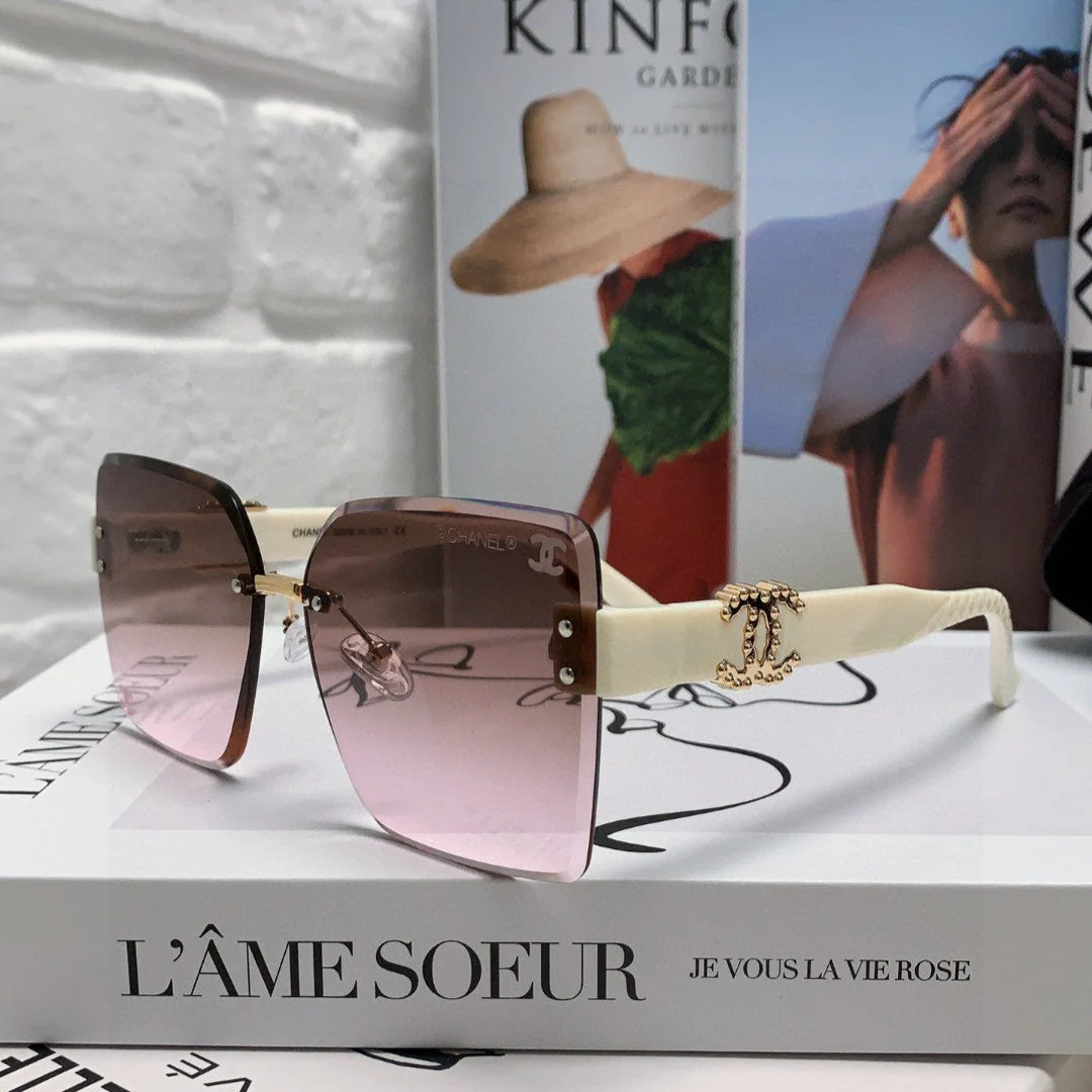 SQUARE SUNGLASSES 632891 IN WHITE ACETATE BROWN LENSES