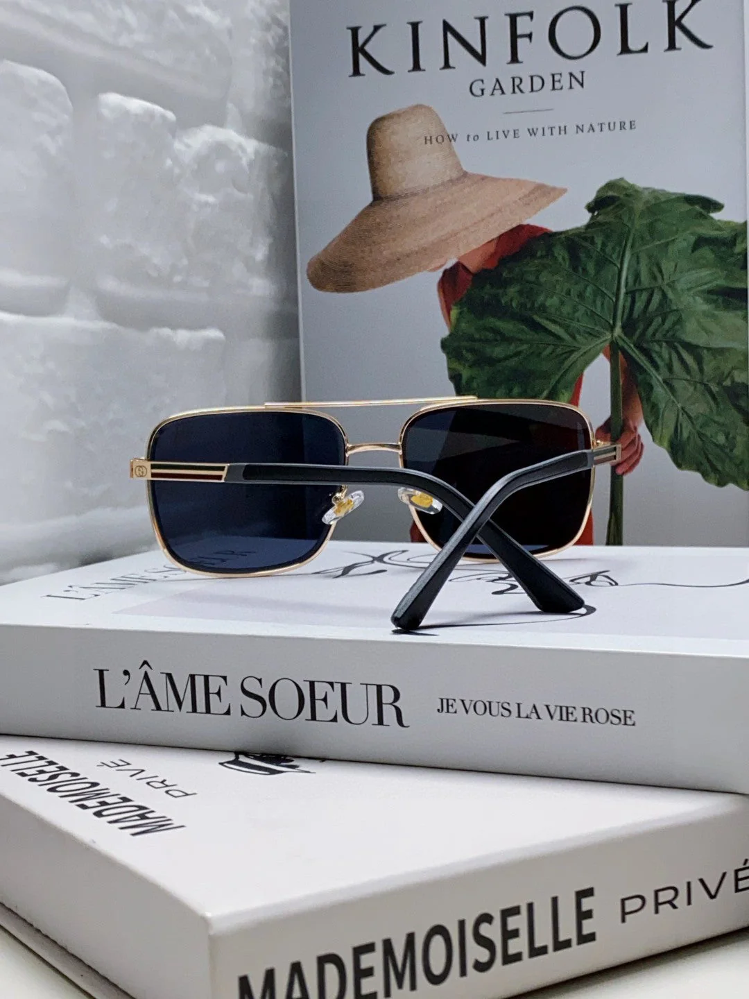 SQUARE FRAME SUNGLASSES 570213 IN METAL