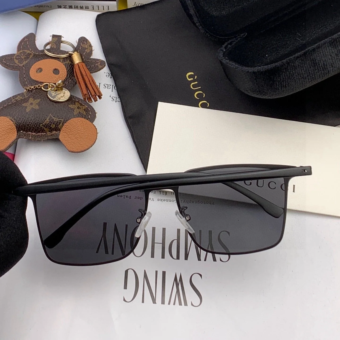 RECTANGULAR FRAME SUNGLASSES G11363 IN METAL