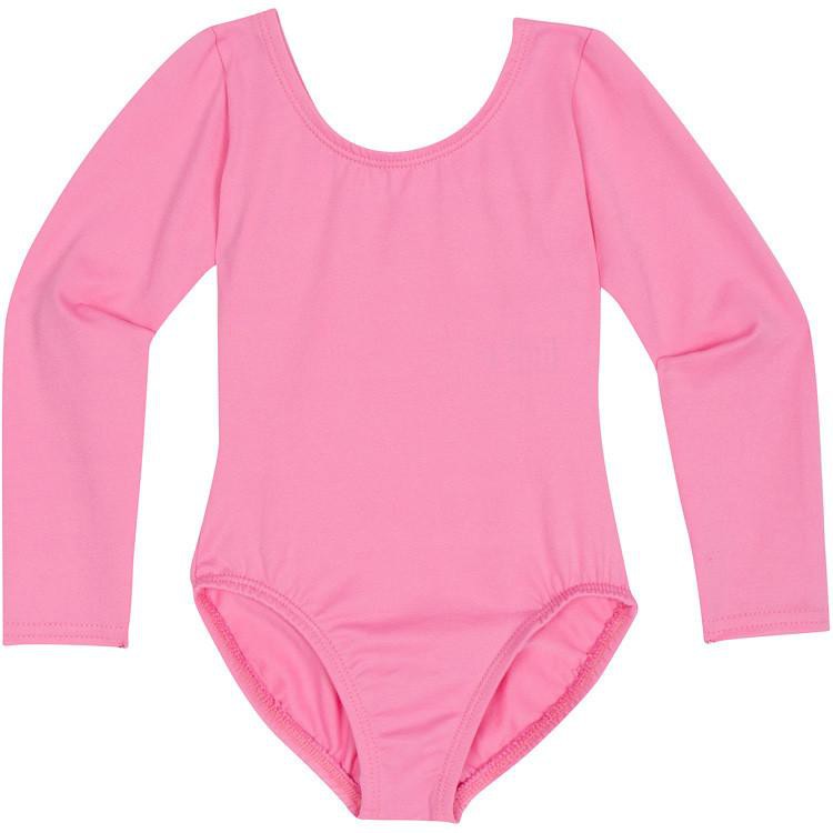 Bright Pink Long Sleeve Leotard