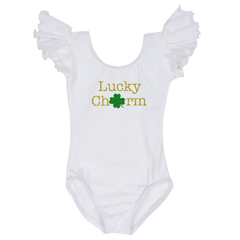 St. Patrick's Day Lucky Charm Ruffle Leotard