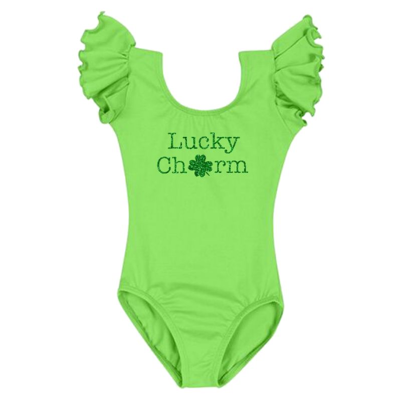 St. Patrick's Day Lucky Charm Ruffle Leotard