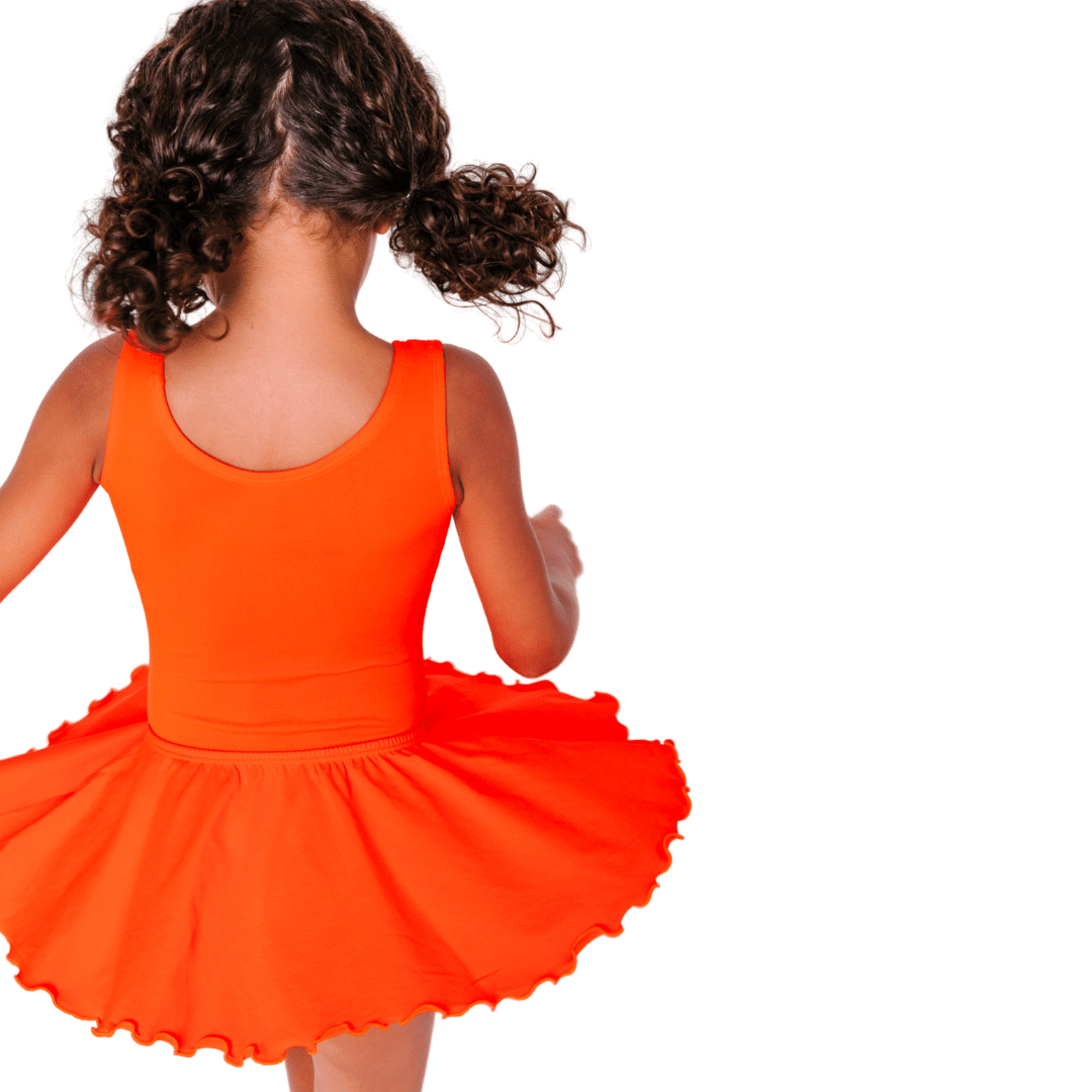Orange Child/Girls Flutter Ballet - Dance Skirt