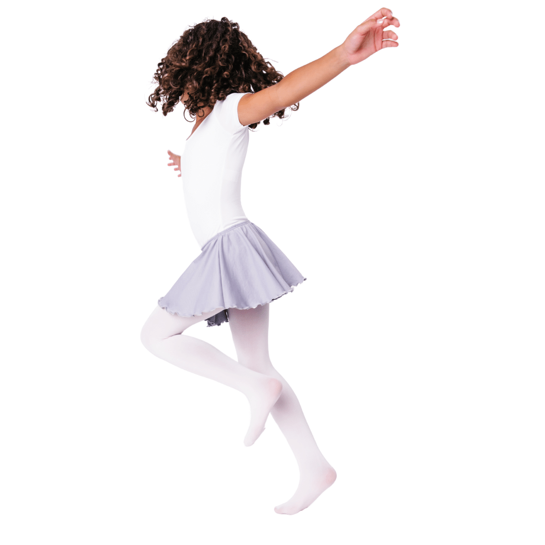 Girls Flutter Gray Ballet Skirt