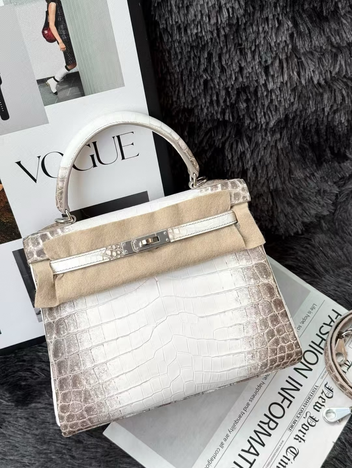 kelly 25-35 Himalayan crocodile leather