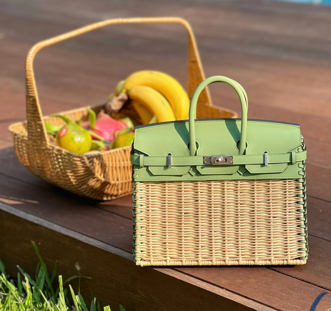 Picnic Sellier Birkin 25 Avocado Green Swift Palladium Hardware