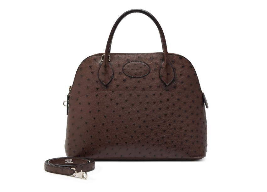 Marron Fonce Ostrich Bolide 31 Palladium Hardware