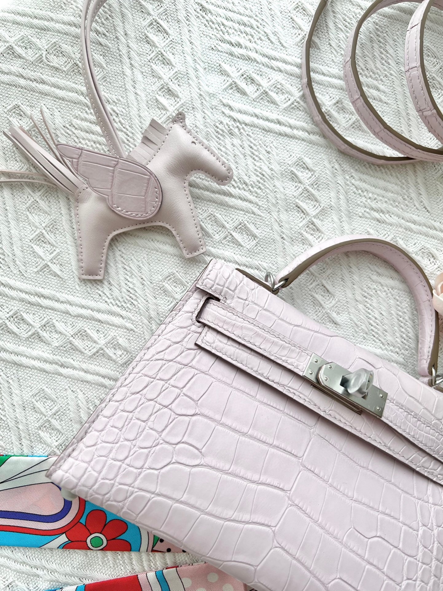 Kelly Mini 19 crocodile skin