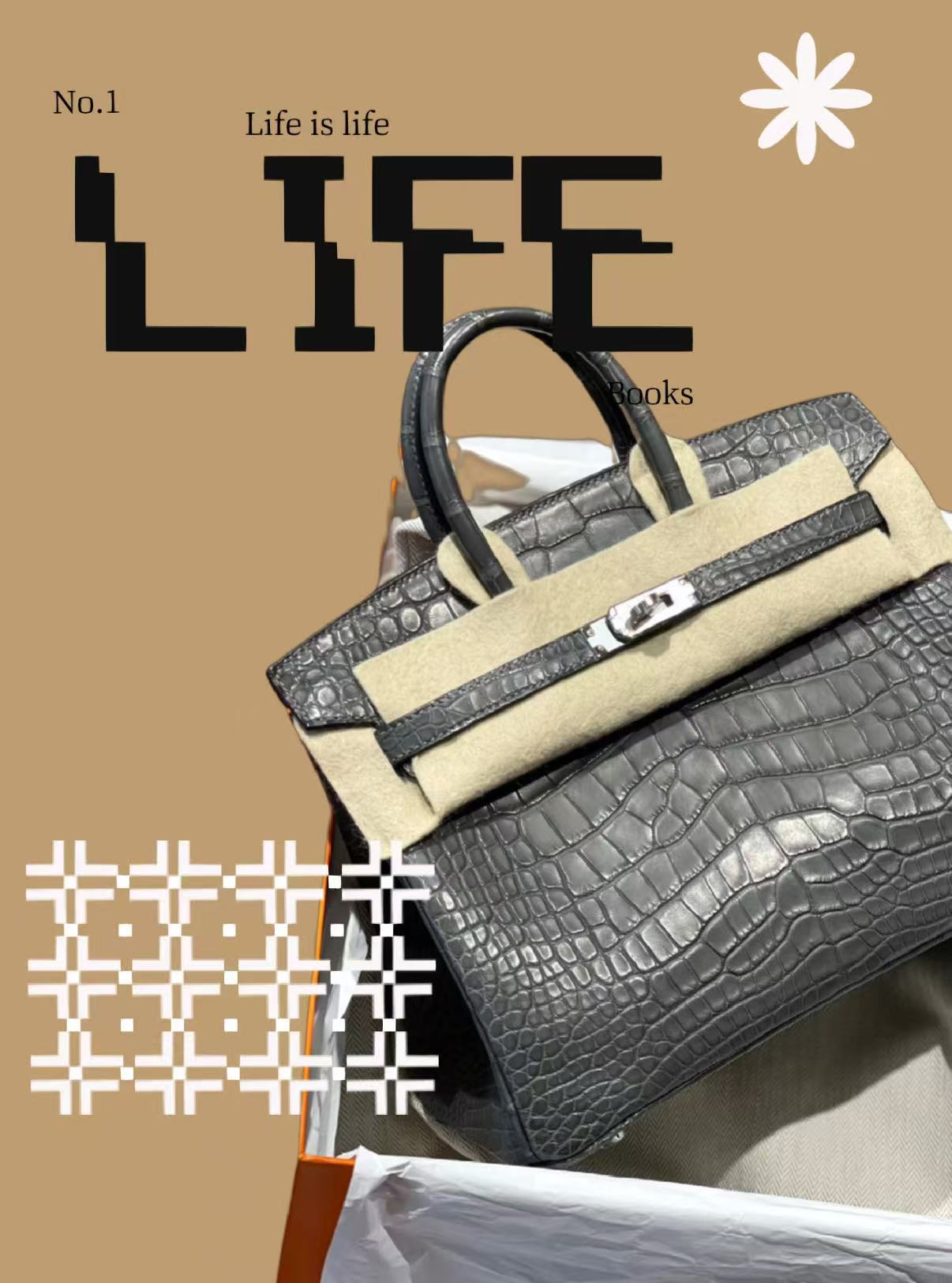 Birkin 25-30 Black Matte Crocodile Leather Custom