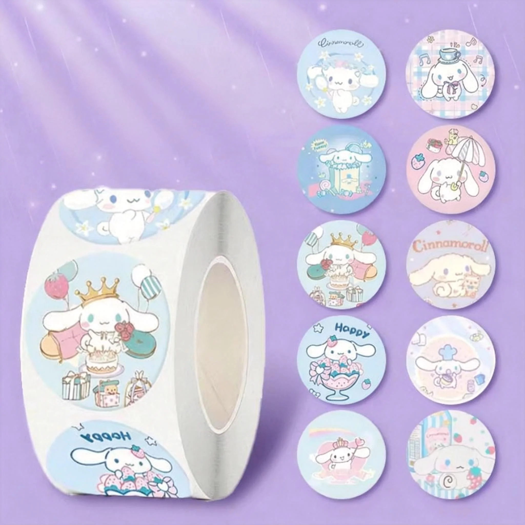 Cinnamoroll Cloud-Soft Sticker Roll & Booklet – 200+ Pastel Dream Decals