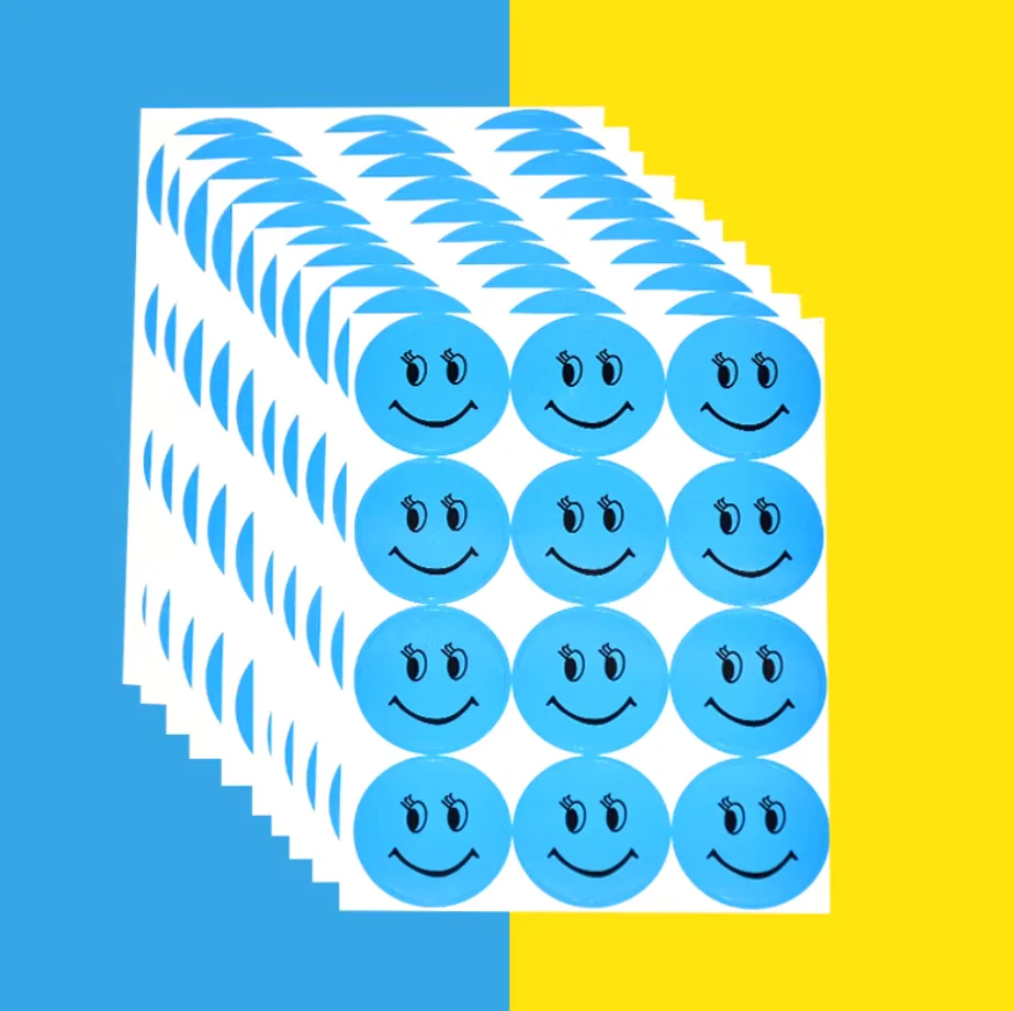 Emoji Face Stickers - Happy & Sad Self-Adhesive Labels, Teacher Reward Stickers for Kids, Preschool Incentive Charts
