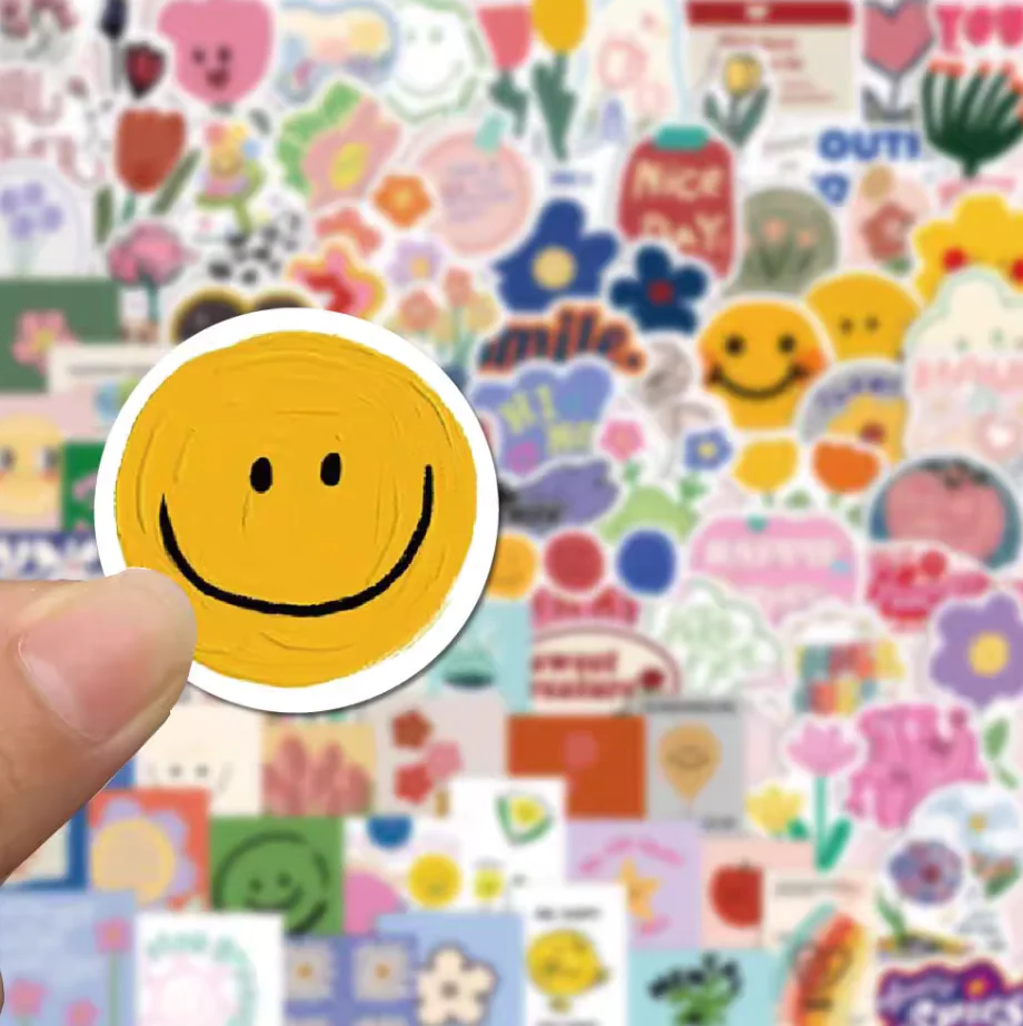 K-Style Graffiti Sticker Set - 270pcs Adorable Waterproof Labels for Scrapbook, Planner & DIY Projects