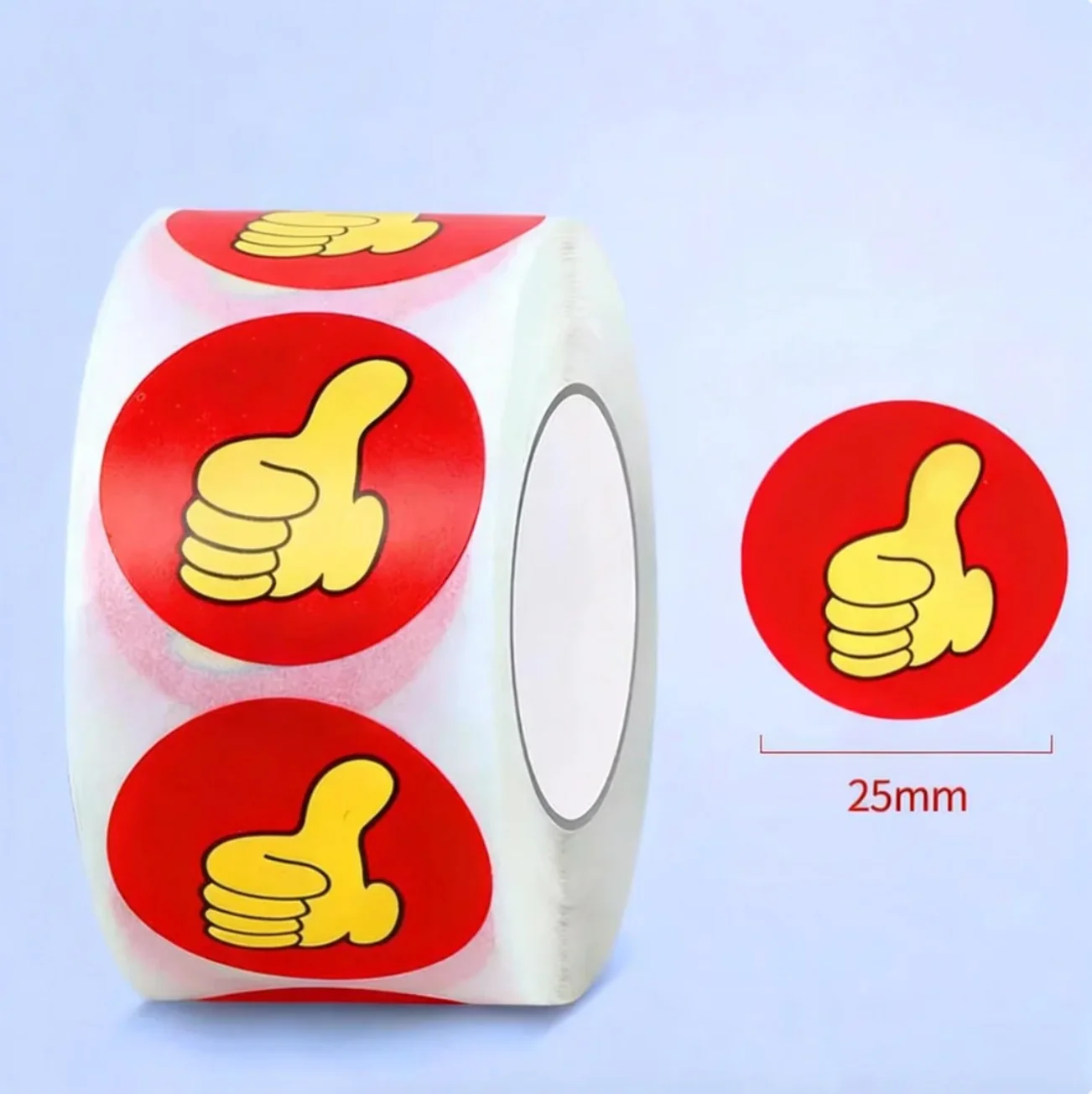 Teacher Reward Sticker Set - Red Flower, Thumbs Up & Star Labels for Student Recognition, Classroom Motivation