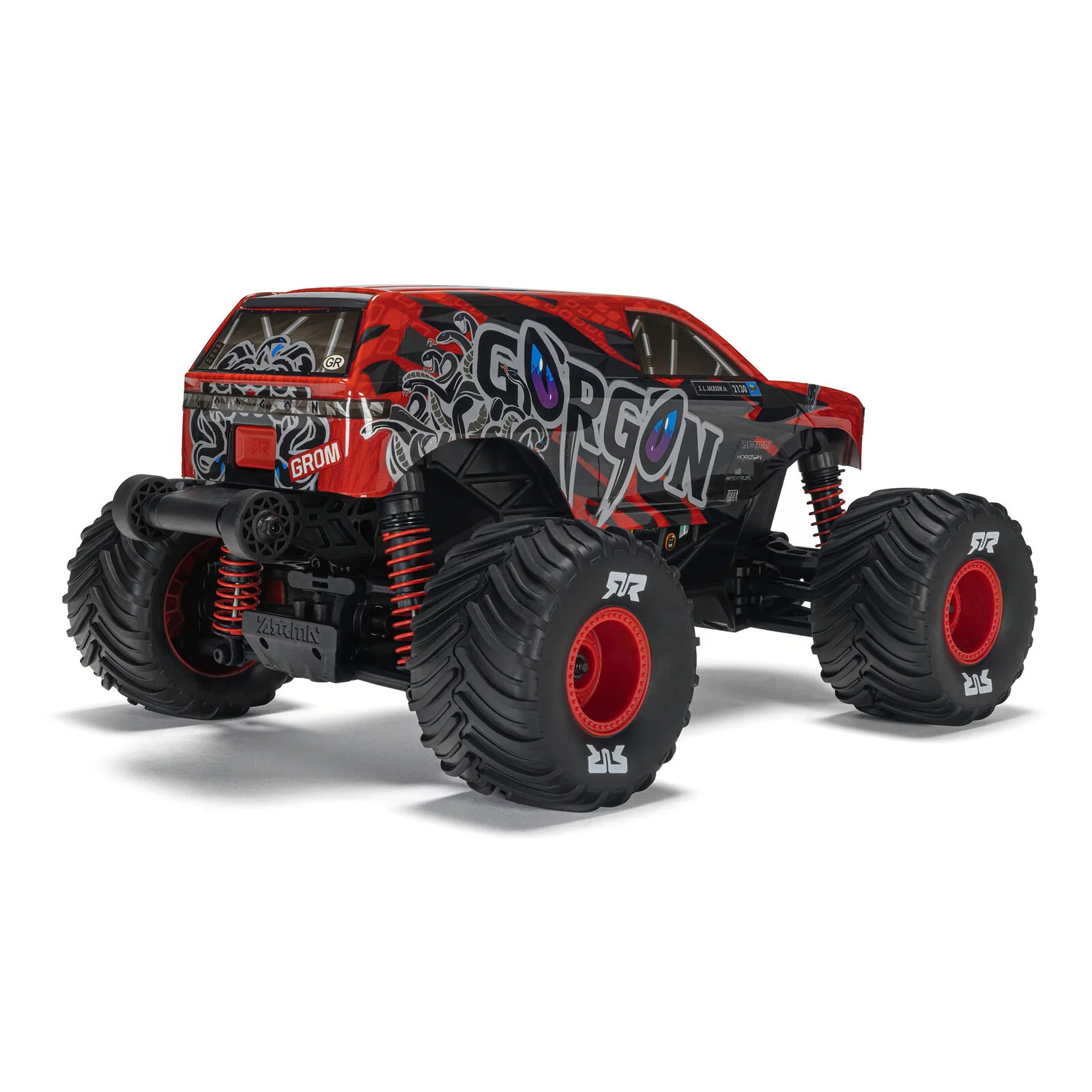 ARRMA 1/16 GORGON GROM 4X4 RTR Brushed Monster Truck, Red