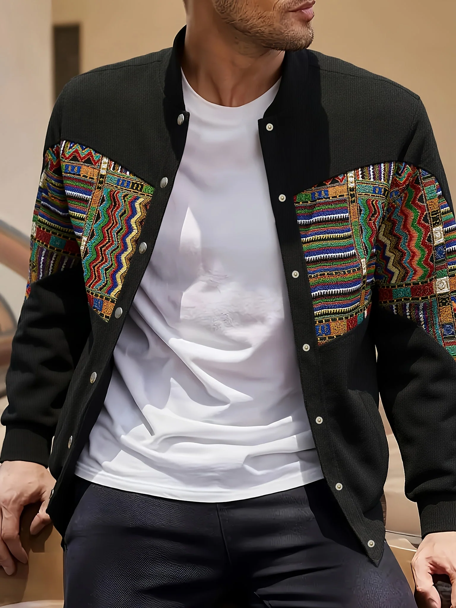 Flattering Color-Block Jacket